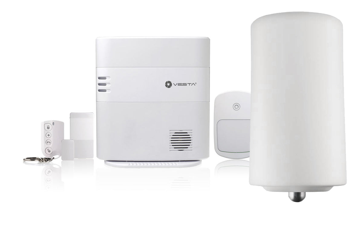 Kit alarme sans fil avec fumigène VESTA IP / 4G – Centrale, 2 détecteurs et un fumigène
